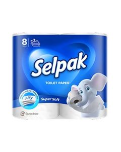 Super Soft Embossed Toilet Paper 140 Sheets x 3Ply, 17 GSM, Pack of 8 Rolls