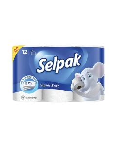 Super Soft Embossed Toilet Paper 140 Sheets x 3Ply, Pack Of 12