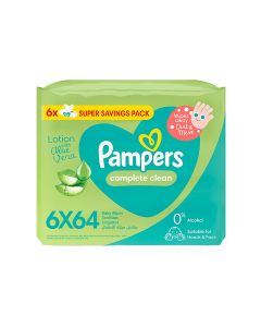 Complete Clean Baby Wipes With Aloe Vera Lotion 6 Packs 384 Count