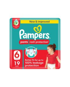 Baby-Dry Pants with Aloe Vera Lotion, 360 Fit , Size 6, 16-21kg, Carry Pack, 19 Count
