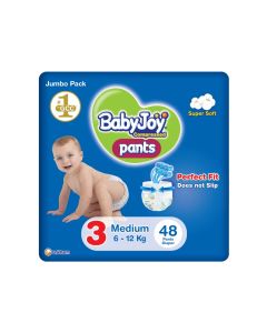 Compressed Culotte Pants Diaper, Size 3, Medium, 6-12 Kg, Jumbo Pack, 48 Diapers