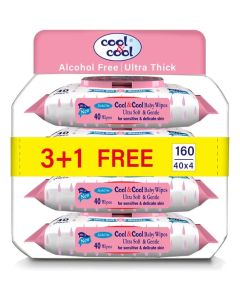 Baby Wipes 40 Sheets Pack Of 4