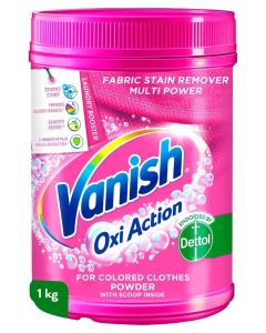 Vanish Oxi Action Fabric Stain Remover Powder 1kg - Coloured & White Clothes 1kg