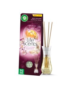 Air Wick Life Scents Reed Diffuser, Summer Delights Scent (White Flowers, Melon & Vanilla), 30ml 30ml