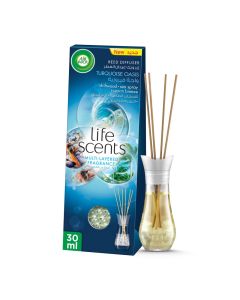 Air Wick Life Scents Reed Diffuser, Turquoise Oasis Scent (Driftwood, Sea Spray & Warm Breeze), 30ml 30ml