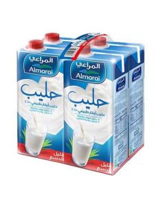 Long Life Milk Low Fat Plain 1Liters Pack of 4