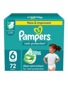 Aloe Vera Taped Diapers Size 6 Mega Box 72 Count