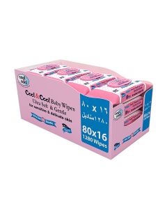 Cool & Cool Baby Wipes 80's - 10 + 6 Free