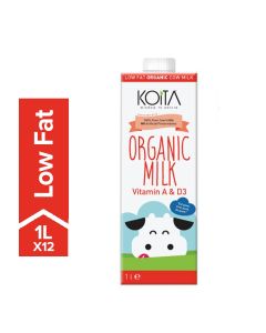 Organic Low Fat Milk Plain 1Liters Pack of 12