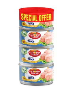 Light Canned Tuna Chunks In Sunflower Oil 170grams Pack of 4