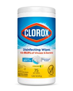 Disinfecting Crisp Lemon Wet Wipes 75 Count Yellow