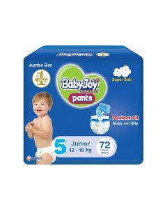 Compressed Culotte Pants Diaper, Size 5, Junior, 12-18 Kg, Jumbo Box, 72 Diapers