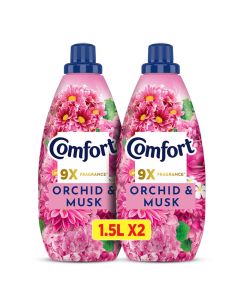 Fabric Softener Orchid And Musk For Long Lasting Fragrance Pack Of 2 1.5Liters