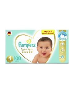 Premium Care Baby Diapers, Size 4, Large, 9-14 kg, Mega Box, 100 Diapers