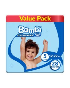 Size 5, Xl, 12-22 Kg, Value Pack, 28 Diapers