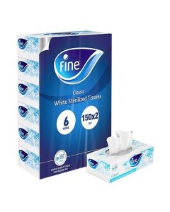 Pack Of 6 Classic Sterilized Facial Tissues White