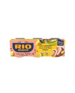 Light Meat Tuna In Olive Oil With Lemon And Black Pepper 80grams Pack of 3