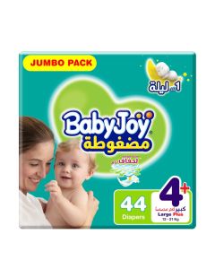 Compressed Diamond Pad Diaper, Size 4 Large + 12-21 Kg, Jumbo Pack, 44 Diapers
