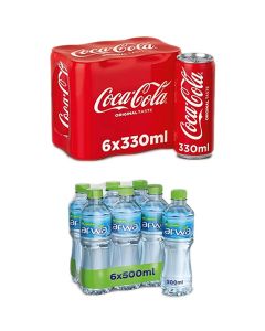 Carbonated Soft Drink Cans With Arwa Water Pet Bottle 330ml+500ml Pack of 12