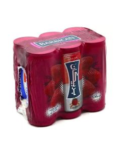Strawberry Flavor Malt Beverage, Can, 250ml × 6 1500ml Pack of 6