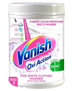 Vanish Fabric Oxi Action Stain Remover Powder 900g - White Clothes 900grams