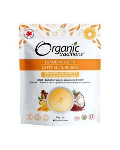 Turmeric Latte With Saffron & Probiotics 150g — 13 Servings, Instant Relax,1 Billion Gut Healing Probiotics, 5.3 oz 150grams