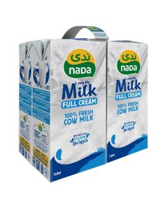 Long Life Milk Full Cream Plain 1Liters Pack of 4