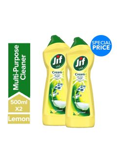 Cream Cleaner With Micro Crystals Technology Eliminates Grease Burnt food And Limescale Stains 500ml Pack of 2