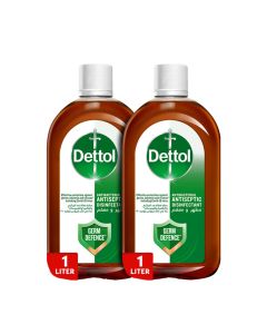 Dettol Antiseptic Antibacterial Disinfectant Liquid, Pack of 2, 1Liters