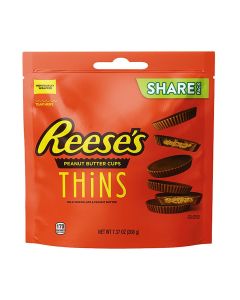 Milk Chocolate And Peanut Butter Cups Thins 208grams