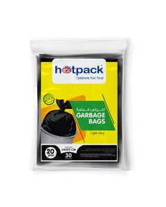 Hotpack Garbage Bag, 30 Gallon, 20 Pieces Black 65x95cm