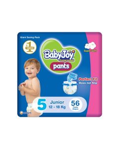 Compressed Culotte Pants Diaper, Size 5, Junior, 12-18 Kg, Giant Pack, 56 Diapers