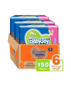 Compressed Culotte Pants Diaper, Size 6, Junior XXL, 16-23 Kg, Giant Box, 150 Diapers