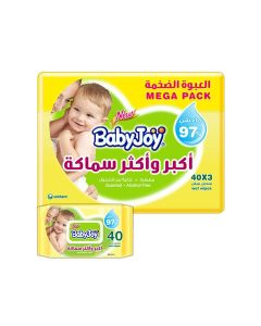 Thick and Large Wet Wipes, Scented, Mega Pack, 120 Wipes