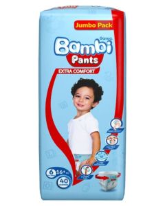 Sanita Pants Baby Diapers, Size 6, 16+ Kg, Jumbo Pack, 40 Pants