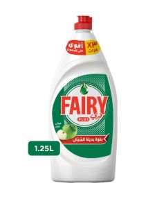 Plus Fruity Green Dishwashing Liquid Soap With Alternative Power To Bleach 1.25Liters