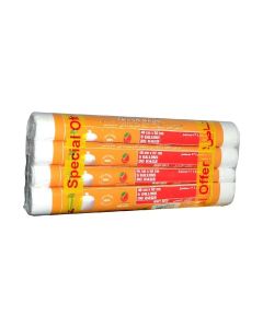 4 Rolls x 30-Piece Heavy Duty 5 Gallon Garbage Bag White 46x52cm