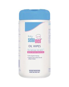 Baby Wipes With Wheat Germ Oil For Delicate and Dry Baby Skin, 70 Count - White