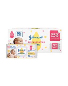 Extra Sensitive Wipes – Super Saver Pack 8 + 4 Free, 12x56, 672 Wipes