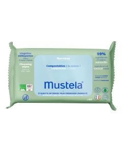 Baby Home Compostable Cleansing Wipes with Natural Avocado - 60 units