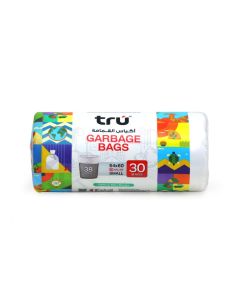 Garbage Bags Roll White, 10 Gallon, 54x60cm, Small (Office bins) - 30 Bags white