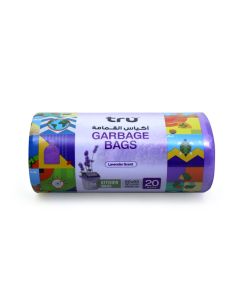 Lavender Scented Garbage Bags Roll, 30 Gallon, Medium (Kitchen Bin), 60x90cm - 20 bags Assorted