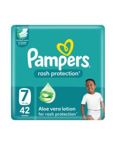 Rash Protection Size 7 15+kg Taped Diapers With Aloe Vera Lotion And 3x Fortified Layers For Leakage Giant Box