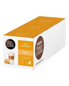 Dolce Gusto Latte Macchiato 16 Coffee Capsules Pack of 3 Latte Macchiato 549.6grams Pack of 3