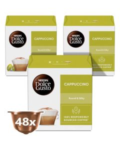 Dolce Gusto Cappuccino 16 Coffee Capsules 559.2grams Pack of 3