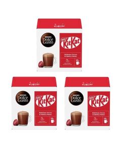 Dolce Gusto KitKat Delicious Cocoa & Wafery Notes 16 Capsules 768grams Pack of 3
