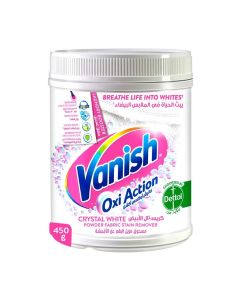 Oxi Action Crystal White Fabric Stain Remover Powder With Scoop 450 G