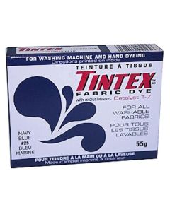 Lot of 1 Tintex Brand Navy Blue Fabric Dye 25