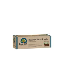 If You Care Reusable Paper Towels 12 CT Sheets 100 Natural Compostable Cleaning Cloths for Kitchen Bathroom Home Countertop Surfaces Extra Absorbent Eco Friendly