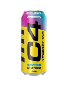 C4 Performance Energy Drink Cosmic Rainbow Zero Sugar 500ml Pack of 12
